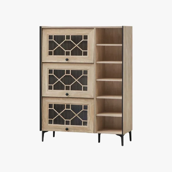 Toluca Storage Cabinet 3 Doors & Shelf