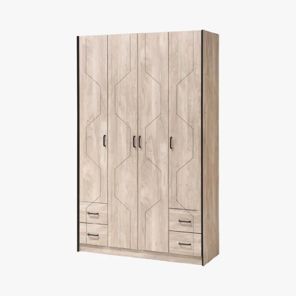 Quinn Wardrobe 4 Doors 4 Drawers 2000